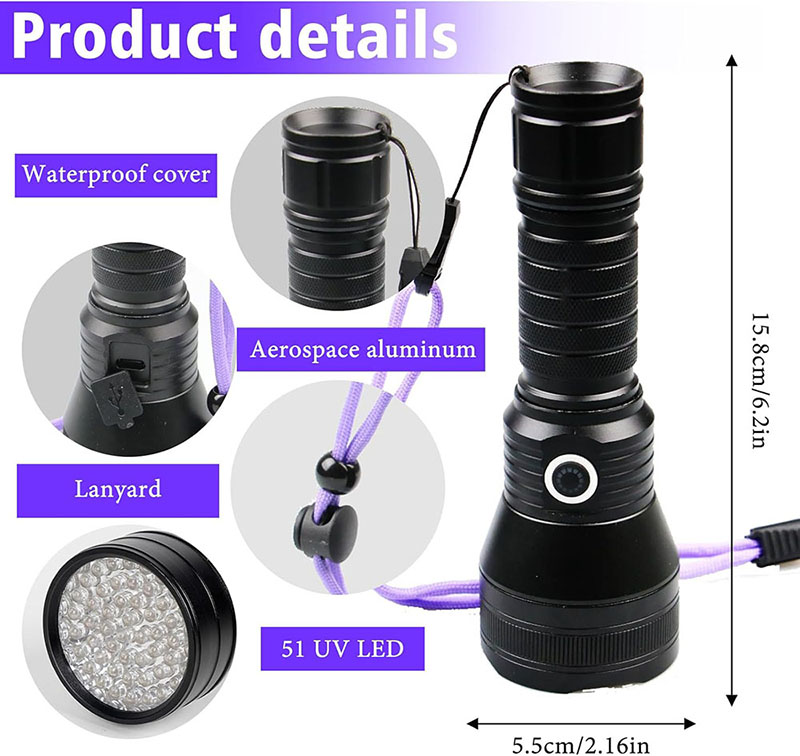 TOPCOM 51LED UV Flashlight Rec - Amber Musk Oil review and price