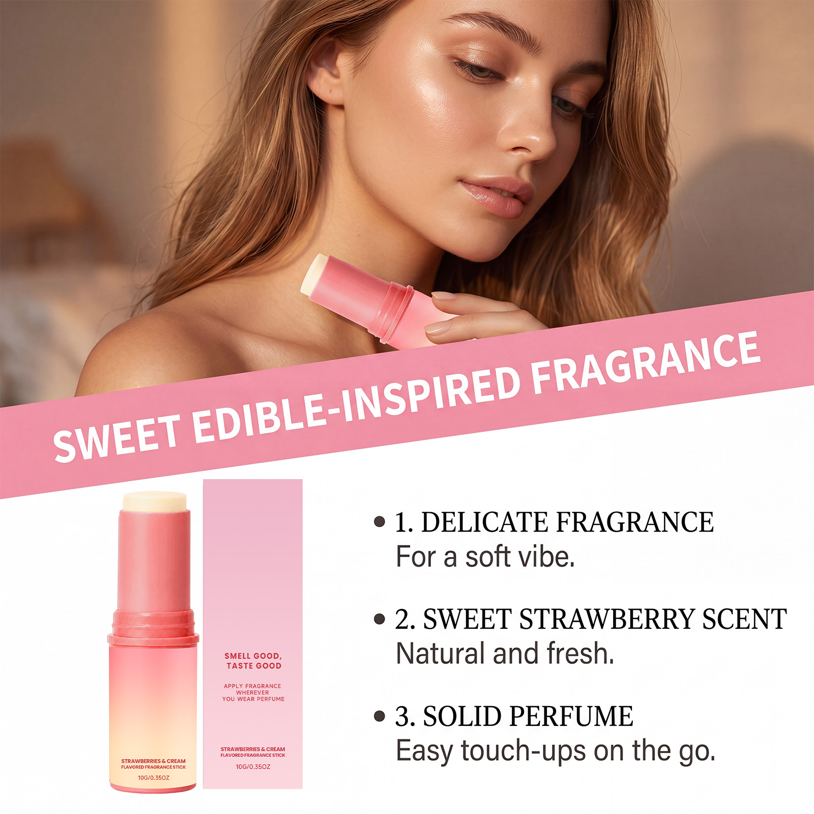 Strawberry Cream Solid Perfume - Perfume Fragrance Stick review and price